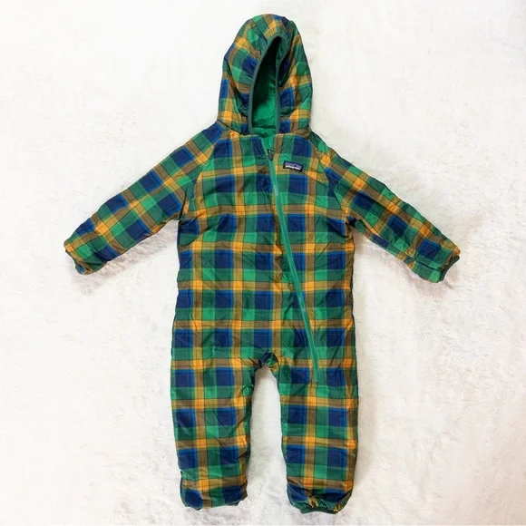 Patagonia Plaid Hooded Baby Snowsuit - Picture 2 of 8